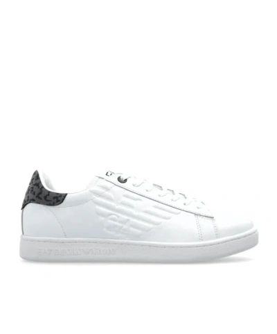 Ea7 Round Toe Low-top Casual Shoes In White