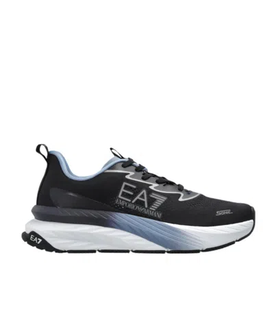Ea7 Logo-print Sneakers In Black