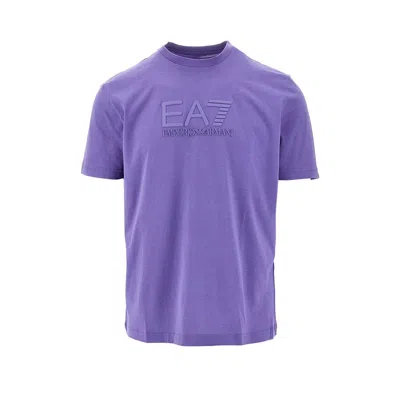 Ea7 Rubberized Logo T-shirt In Purple