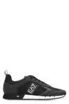 Ea7 Logo-embellished Lace-up Sneakers In Black