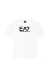 Ea7 Sequin-embellished Logo T-shirt In White