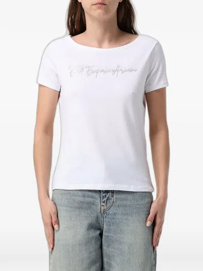 EA7 SEQUIN-LOGO T-SHIRT