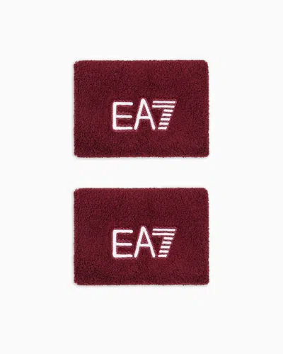 Ea7 Serre-poignets Tennis Pro En Mélange De Coton Stretch