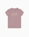 EA7 SHINY GIRL STRETCH-COTTON, CREW-NECK T-SHIRT