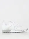 Ea7 Logo Side Stripe Low-top Sneakers In Weiss