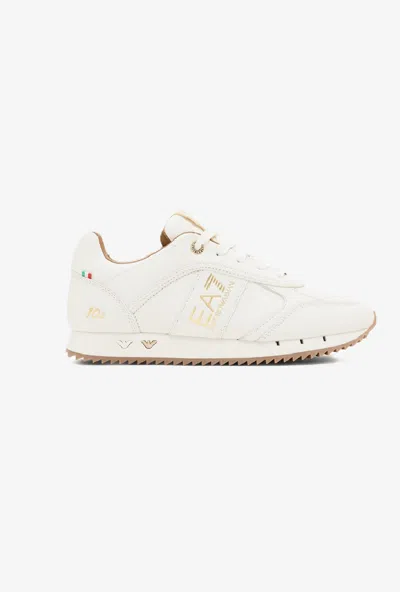 Ea7 Shoes Unisex Cream In White