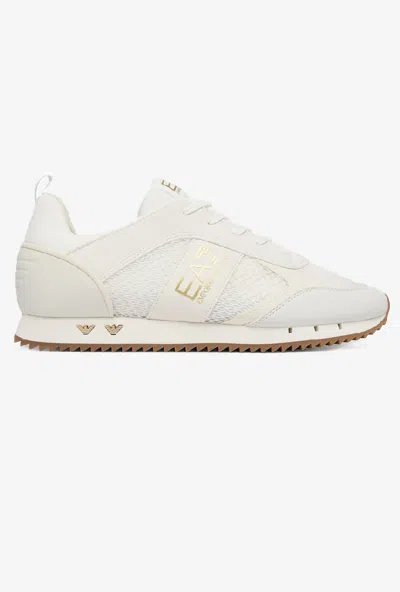 Ea7 Shoes Unisex Cream In White