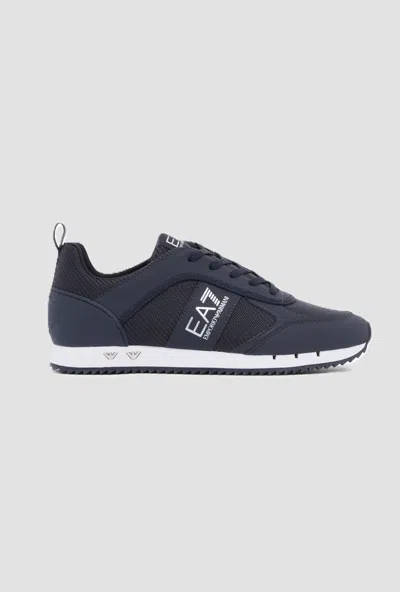Ea7 Shoes With Logo  Dark Blue Man