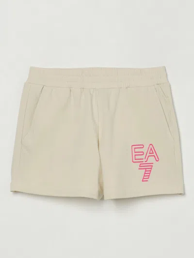 Ea7 Kids' Pantaloncino  Bambino Colore Avorio