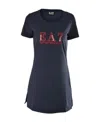 Ea7 Short Sleeve Dress In Blue