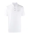 Ea7 Short Sleeve Polo Shirt In White