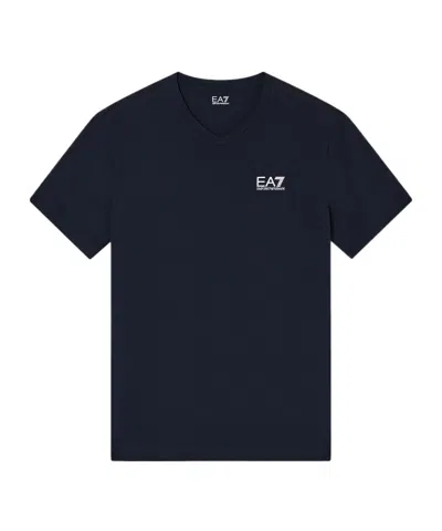 Ea7 Short Sleeve T-shirt In Metallic
