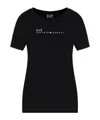 Ea7 Short-sleeved Crew Neck T-shirt In Black