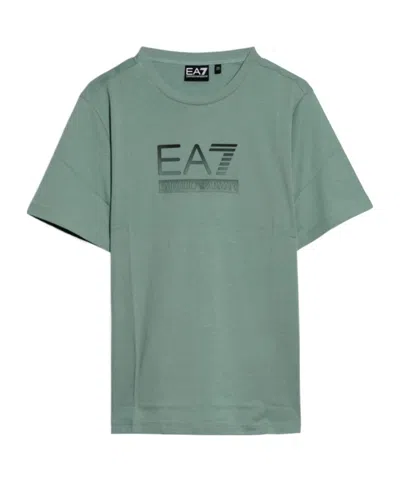 Ea7 Short-sleeved Crew Neck T-shirt In Green
