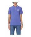 Ea7 Short-sleeved Polo Shirt In Blue