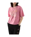 Ea7 Short-sleeved Printed T-shirt In Pink