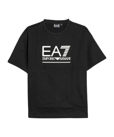 Ea7 Kids' Short-sleeved T-shirt In Black