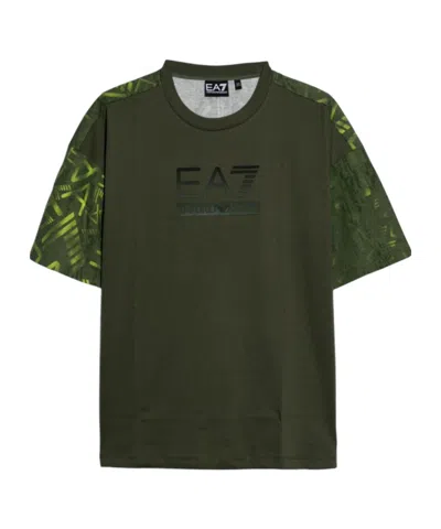 Ea7 Kids' Short-sleeved T-shirt In Green