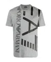 Ea7 Short-sleeved T-shirt With Round Neck In Gray