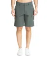 Ea7 Ventus7 Technical Fabric Cargo Shorts In Green