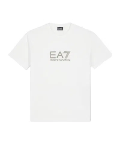 Ea7 Short-sleeve Crew-neck Sports T-shirt In Pattern