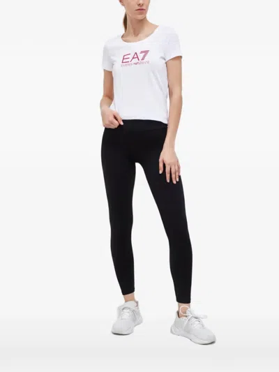 Ea7 Short-sleeve Graphic T-shirt In Black