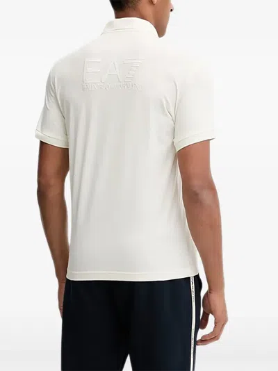 Ea7 Short-sleeve Polo Shirt In White