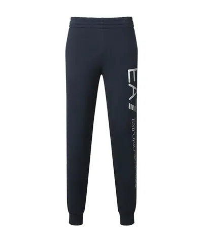 Ea7 Side-logo Trousers In Black
