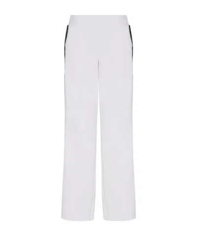 Ea7 Side Stripe Casual Pants In White