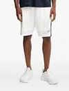 Ea7 Side-stripe Shorts In White