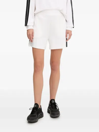 Ea7 Side-stripe Tailored Shorts In White