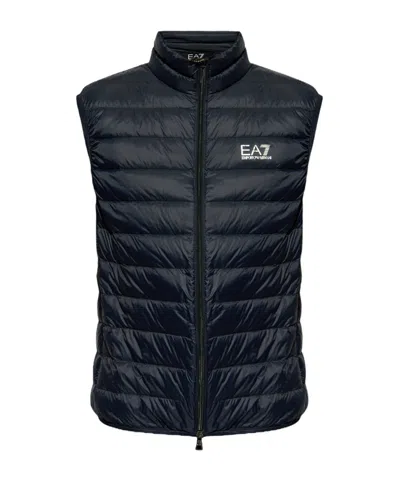EA7 EA7 EMPORIO ARMANI LOGO PRINTED QUILTED PADDED GILET