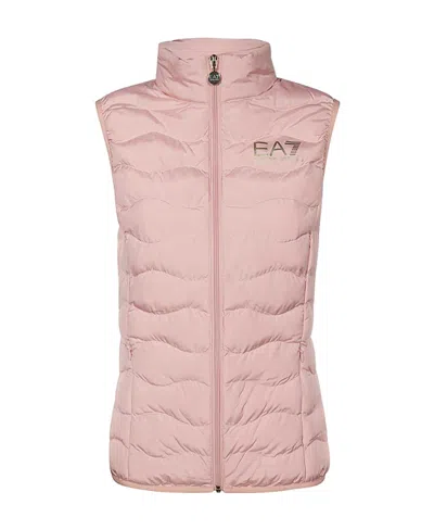 Ea7 Sleeveless Vest In Pink