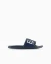 Ea7 Logo Pool Slides In Blue