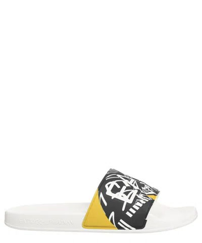 Ea7 Slides In White