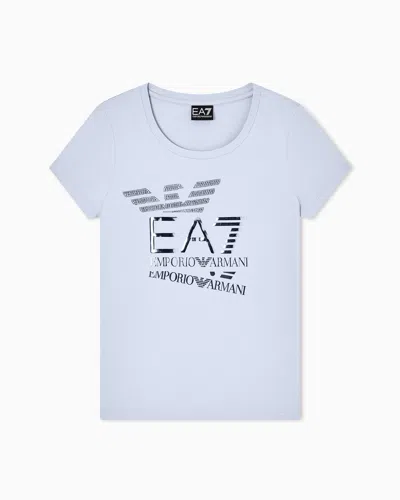 Ea7 Slim Fit T-shirts In Blue
