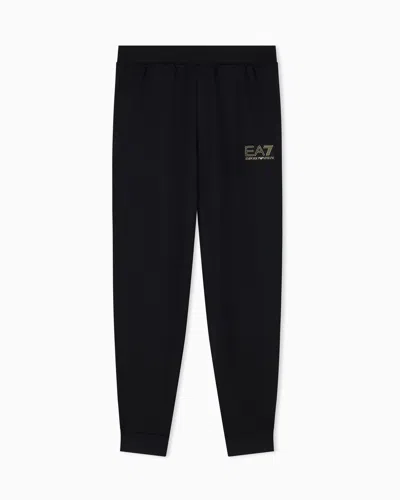 Ea7 Slim-fit Pants Premium Label In Jersey With Rib Details In Multi