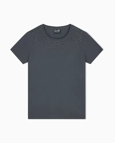 Ea7 Slim-fit T-shirt Precious In Cotton Jersey In Black