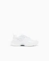Ea7 Sneaker Predator In Mesh And Tumbled Leather In White