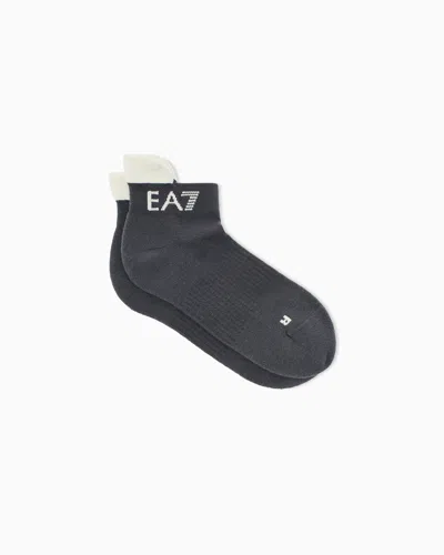 Ea7 Socks Tennis Pro In Stretch Cotton In Black