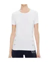 Ea7 Solid Cotton-modal T-shirt In White