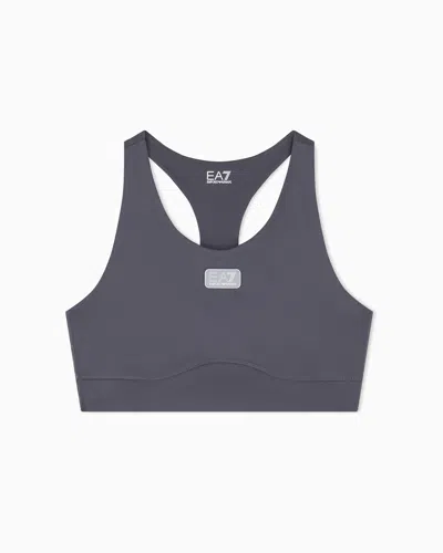 Ea7 Sport Bra Vigor 7 Lab In Technical Fabric In Brown