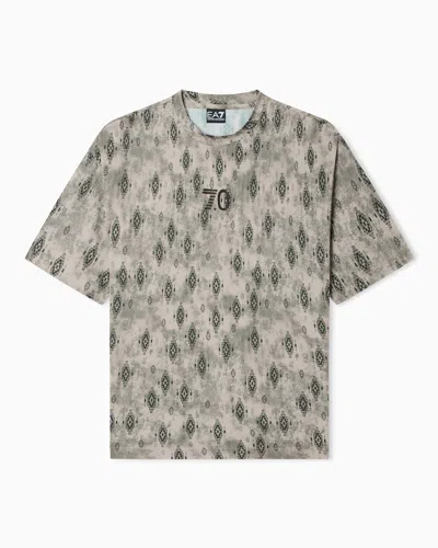 Ea7 Sports Pants With Logoed Side Stripes In Gray