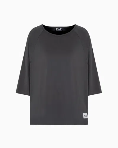 Ea7 Sporty Forever Modal-blend Crew-neck T-shirt