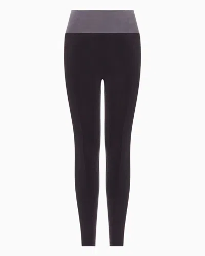 Ea7 Sporty Forever Stretch-cupro Leggings In Grey