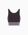 Ea7 Sporty Forever Stretch Cupro Sports Bra In Grey