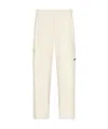 Ea7 Straight-leg Stitching Workwear Sports Sweatpants In White