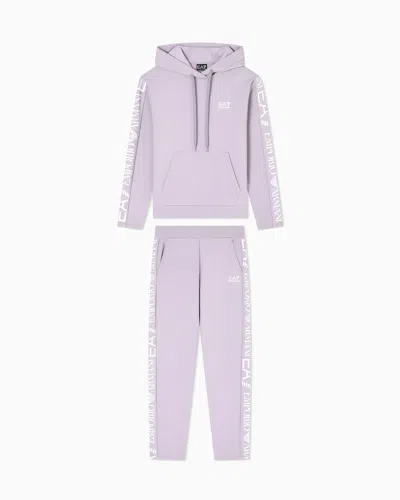 Ea7 Stretch Cotton-jersey Tracksuit With Logo