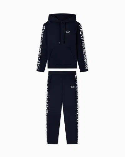 Ea7 Stretch Cotton-jersey Tracksuit With Logo