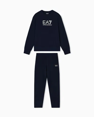 Ea7 Stretch-cotton Tracksuit With Logo